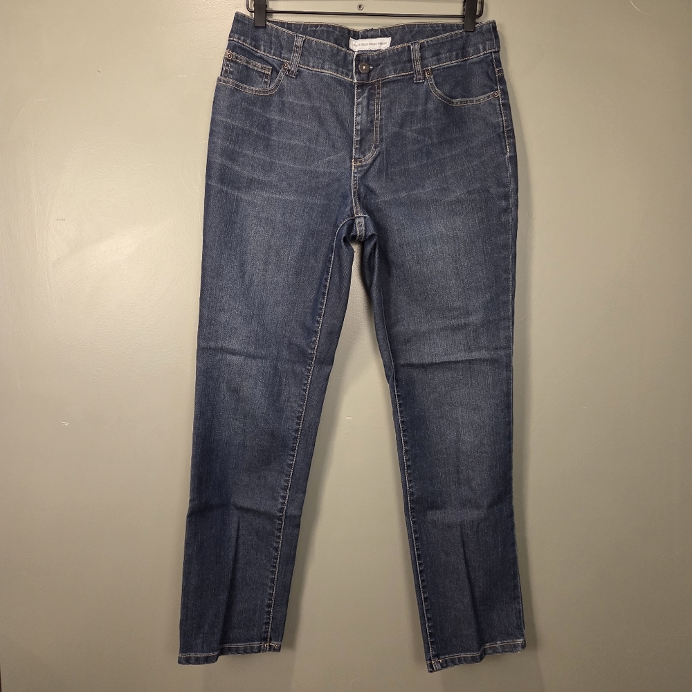 Chico's Ultimate Fit Slim Leg Denim Dark Wash Jeans, 31" Waist